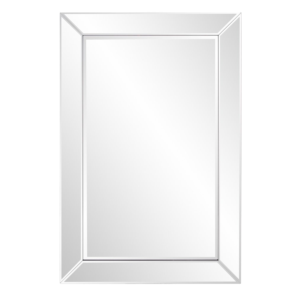 36" Glass Framed Accent Mirror