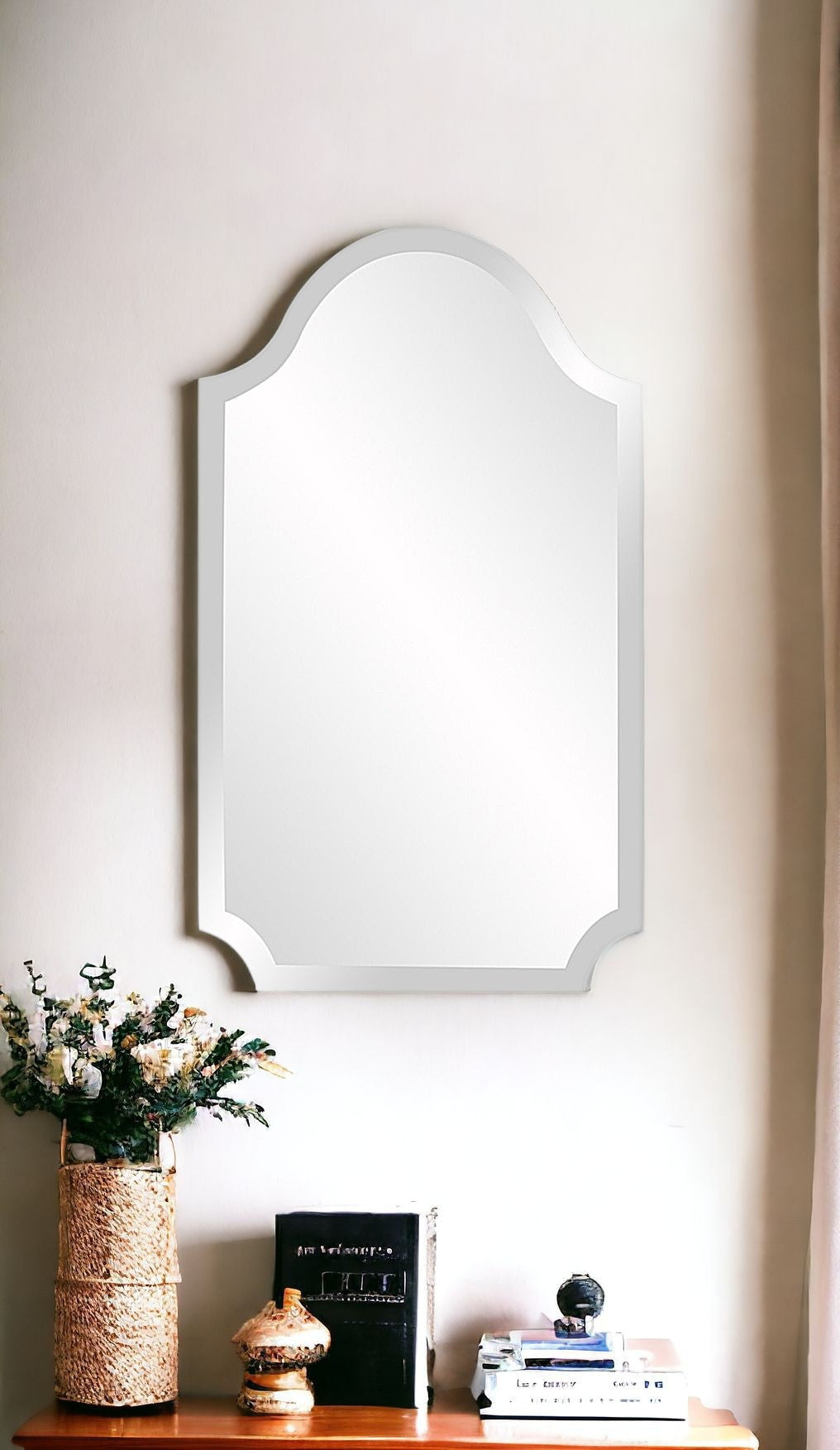 27" Clear Abstract Unframed Accent Mirror