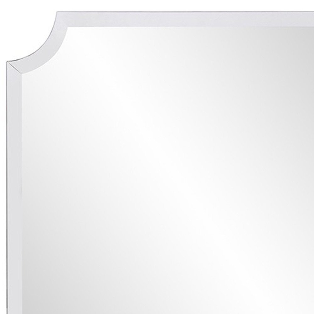 36" Rectangle With Scalloped Corner Unframed Accent Mirror