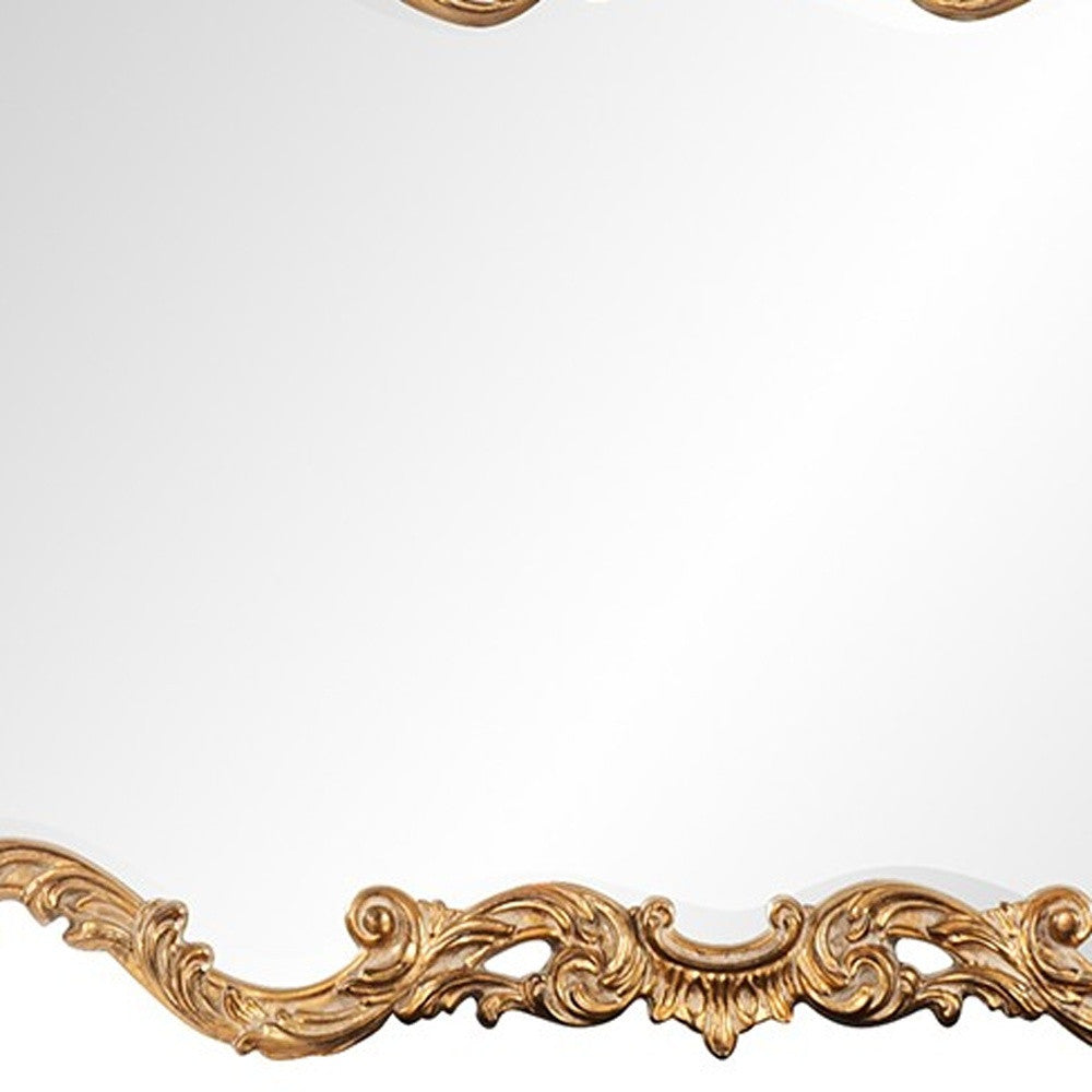 27" Gold Ornate Scroll Framed Accent Mirror