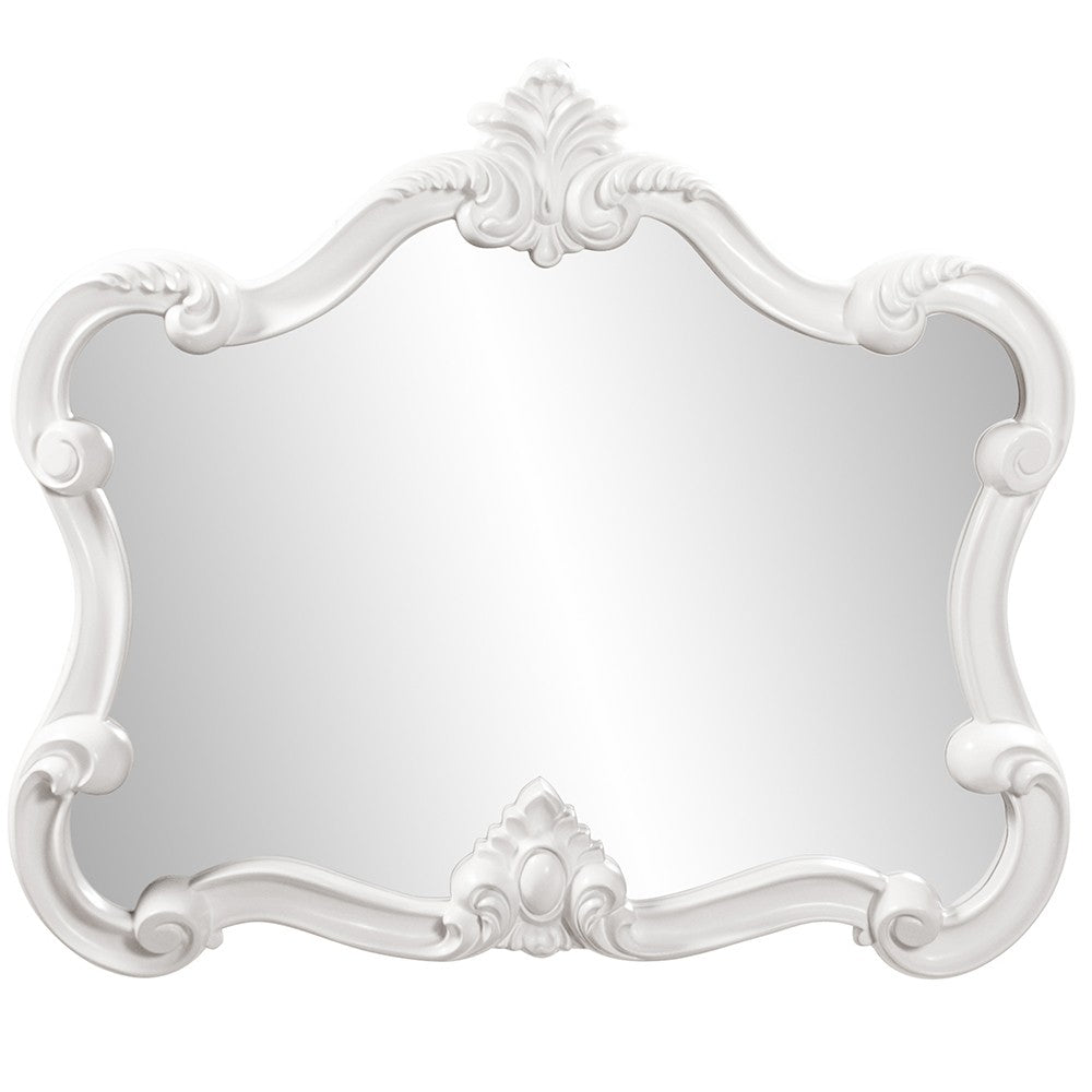 28" White Framed Accent Mirror