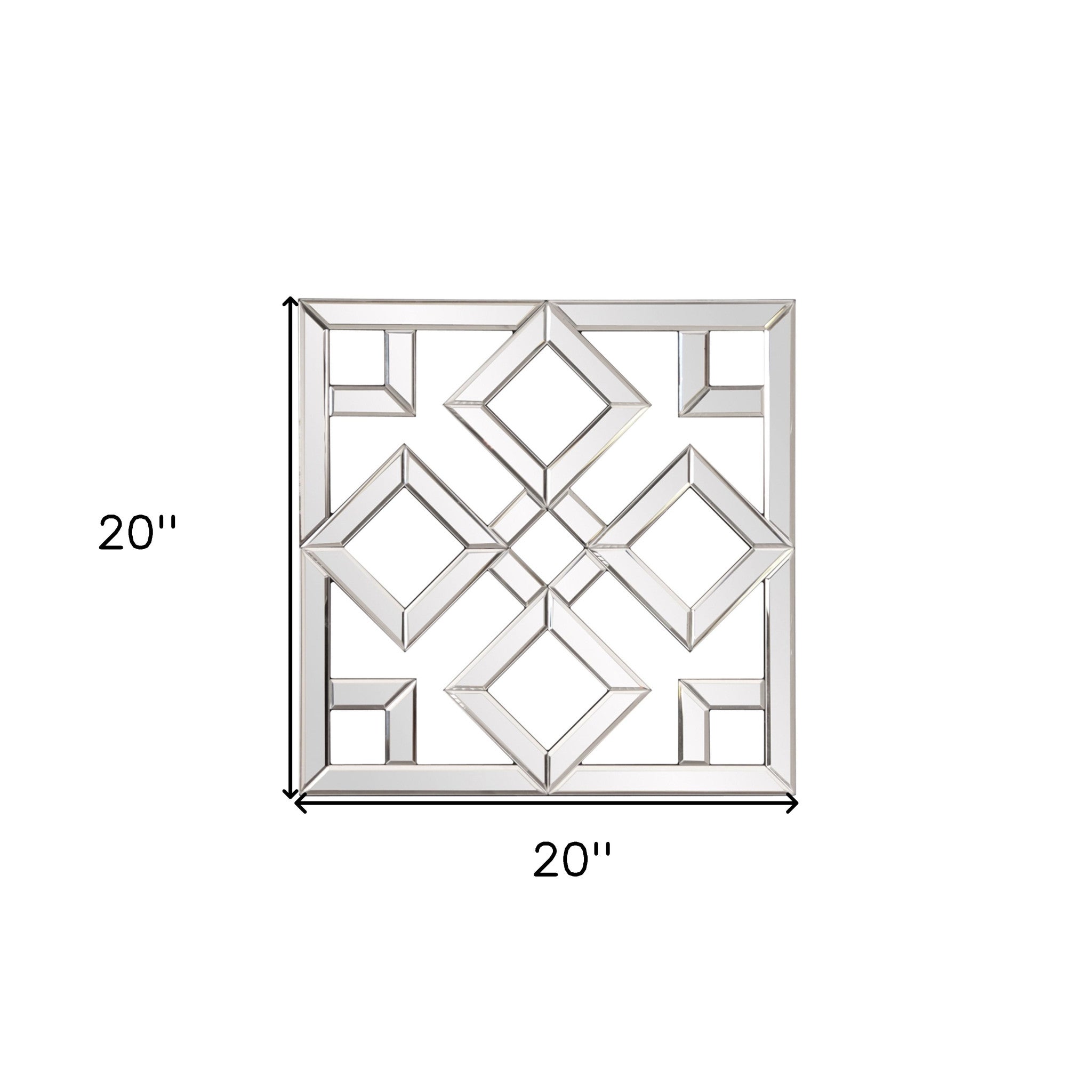Interlocking Mirrored Squares With Lattice Design