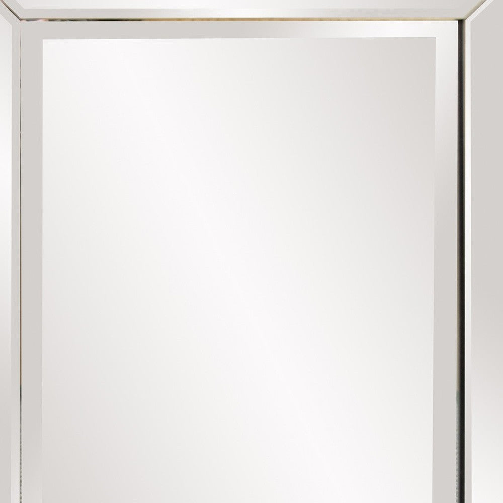 Rectangle Frame Mirror With Mirrored Finish And Beveled Edge