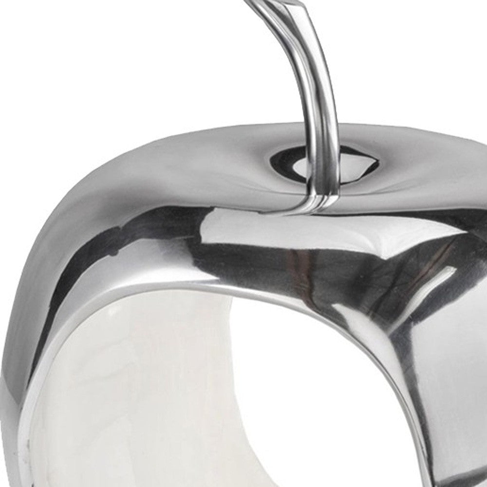 Apple Shaped Aluminum Decorative Accent Bowl