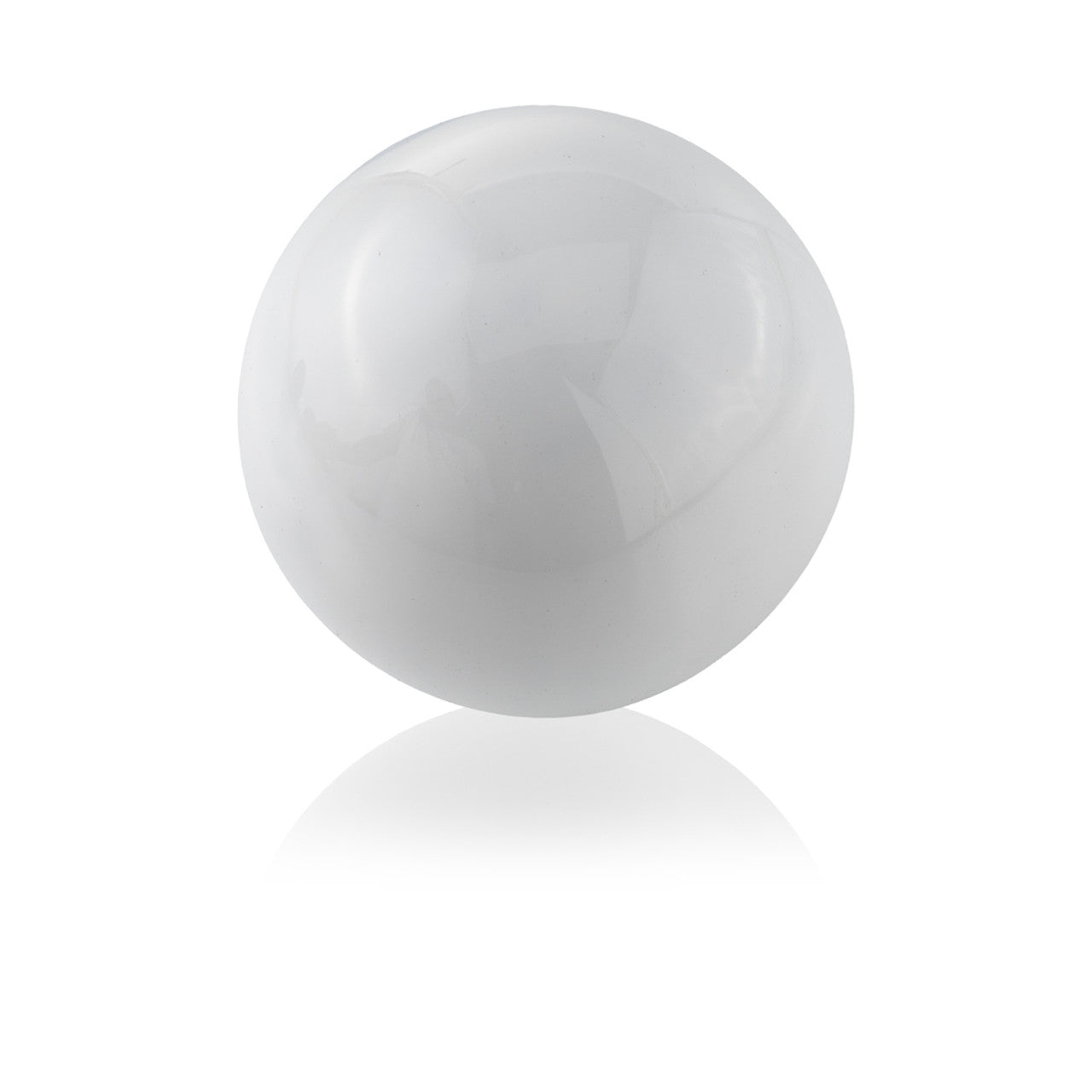 3" White Aluminum Decorative Orb Tabletop Sculpture