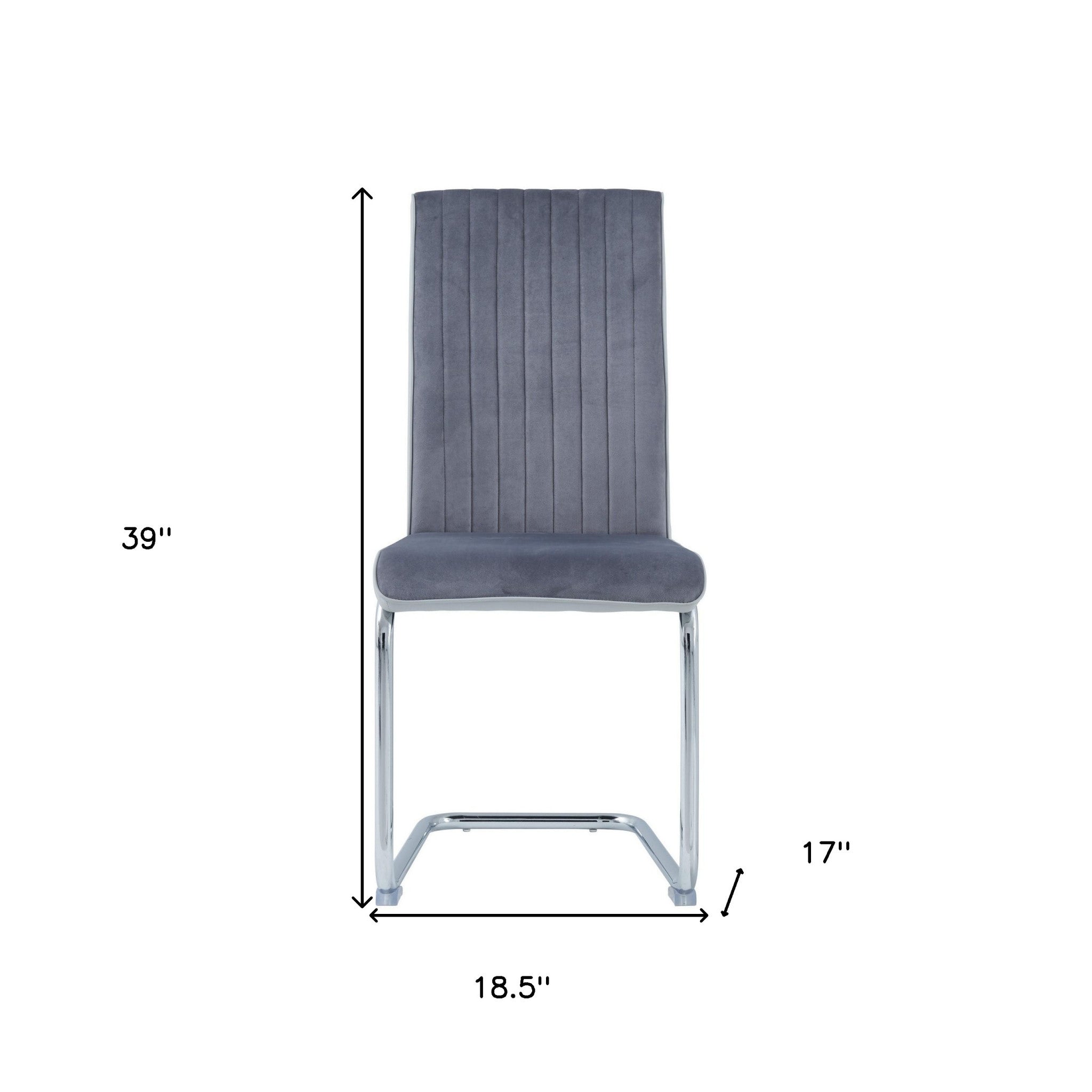 Set Of 4 Two Tone Grey And Chrome Dining Chairs Set Of 4 Two Tone Grey And Chrome Dining Chairs