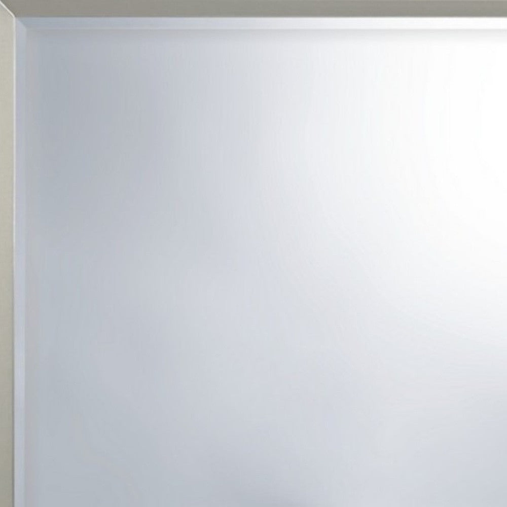 36" Silver Framed Dresser Mount Mirror