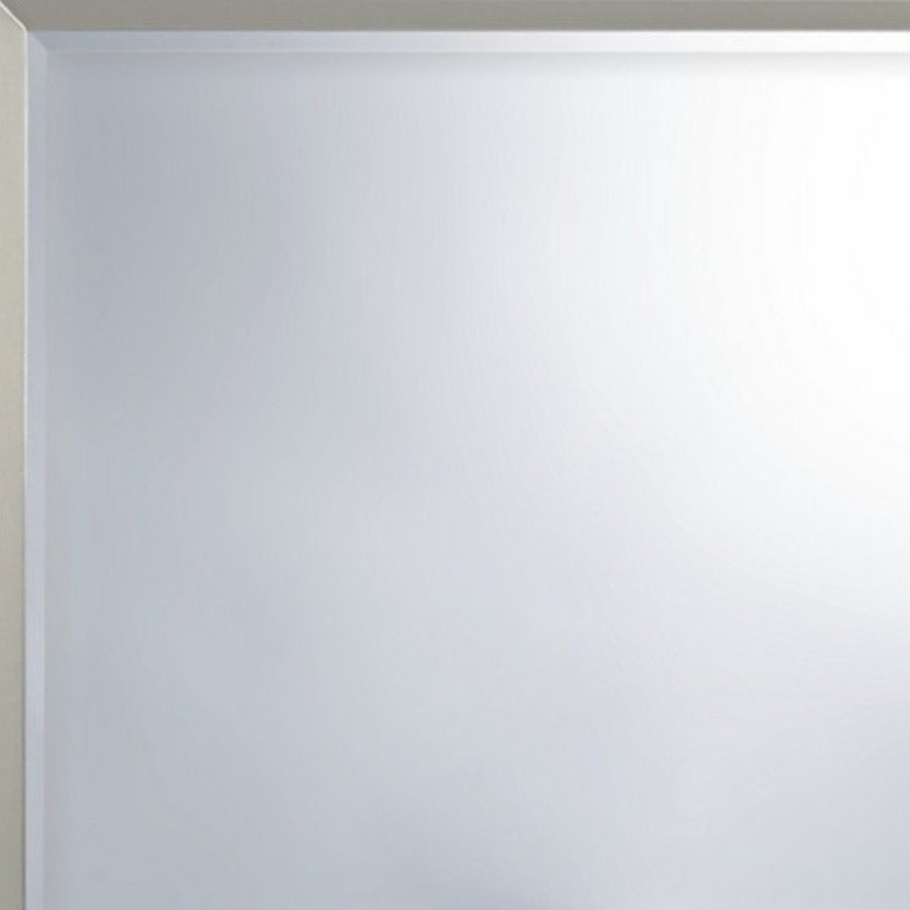36" Silver Framed Dresser Mount Mirror