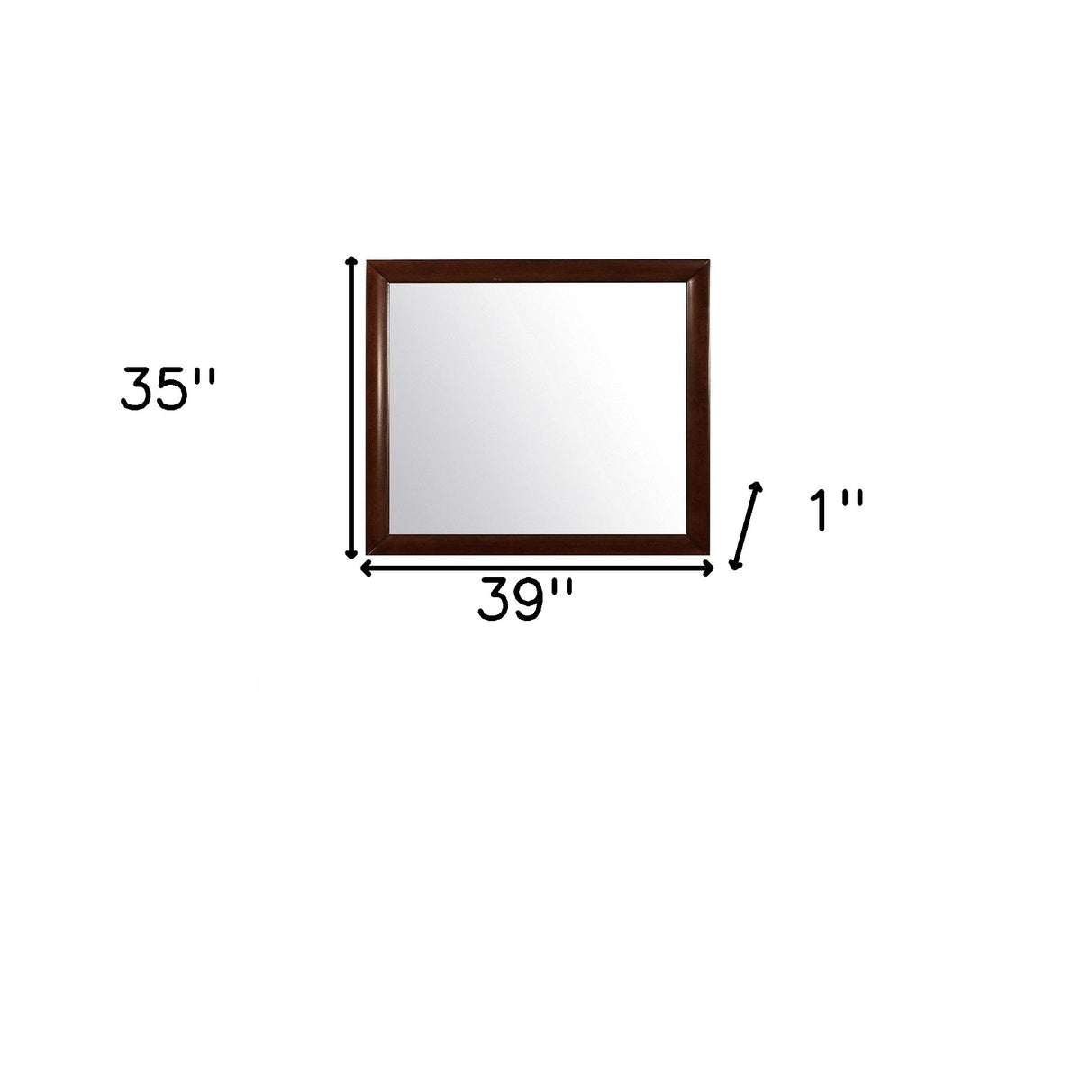 35" Merlot Framed Accent Mirror