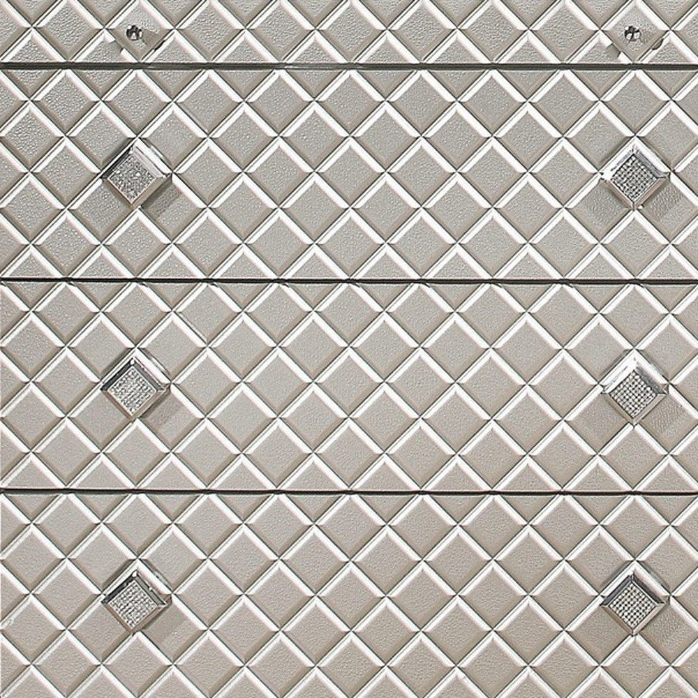 65" Champagne Solid Wood With Bling Six Drawer Double Dresser