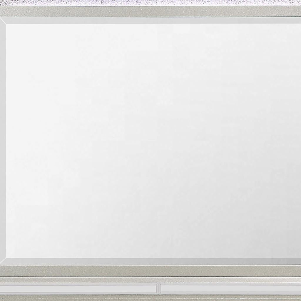 38" Champagne Wood Lighted Mounted Accent Mirror