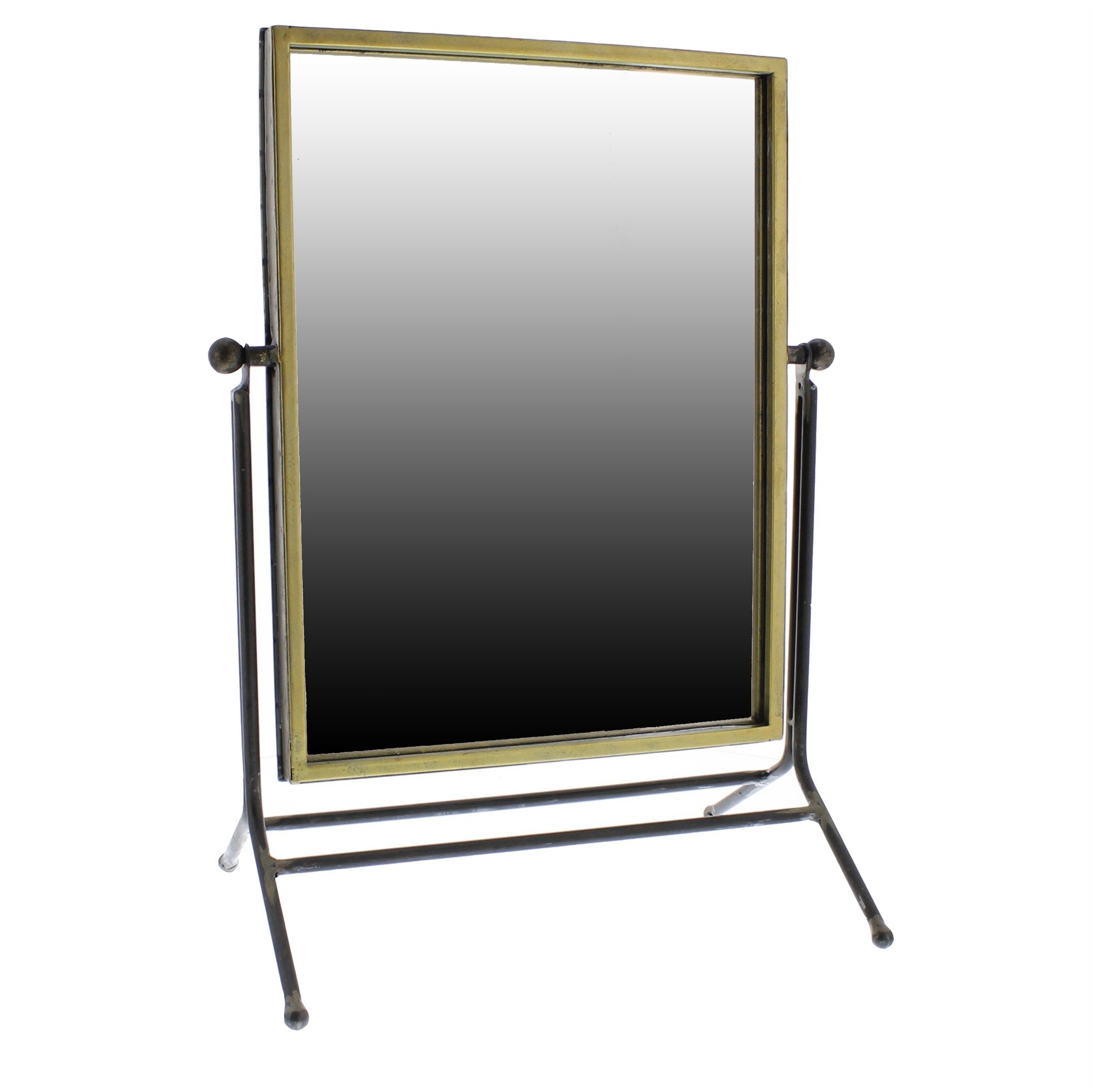 18" Black Framed Makeup Shaving Tabletop Mirror