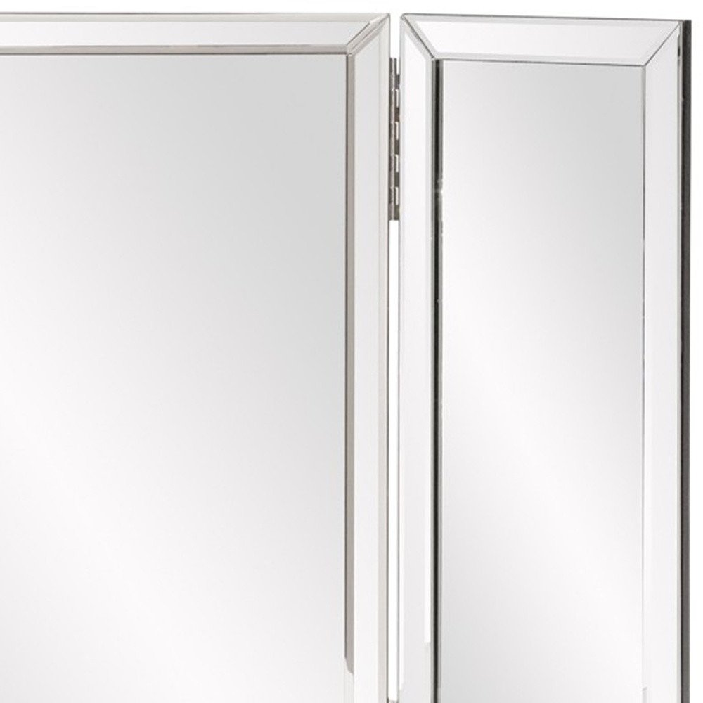 21" Gray Freestanding Framed Makeup Shaving Tabletop Mirror