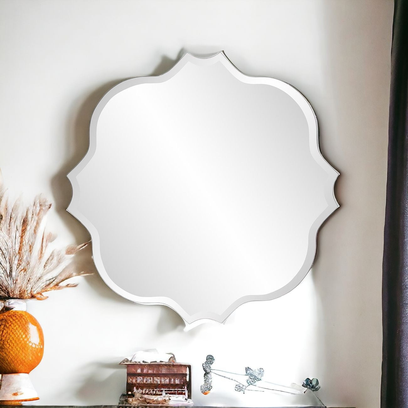 36" Quatrefoil Unframed Accent Mirror