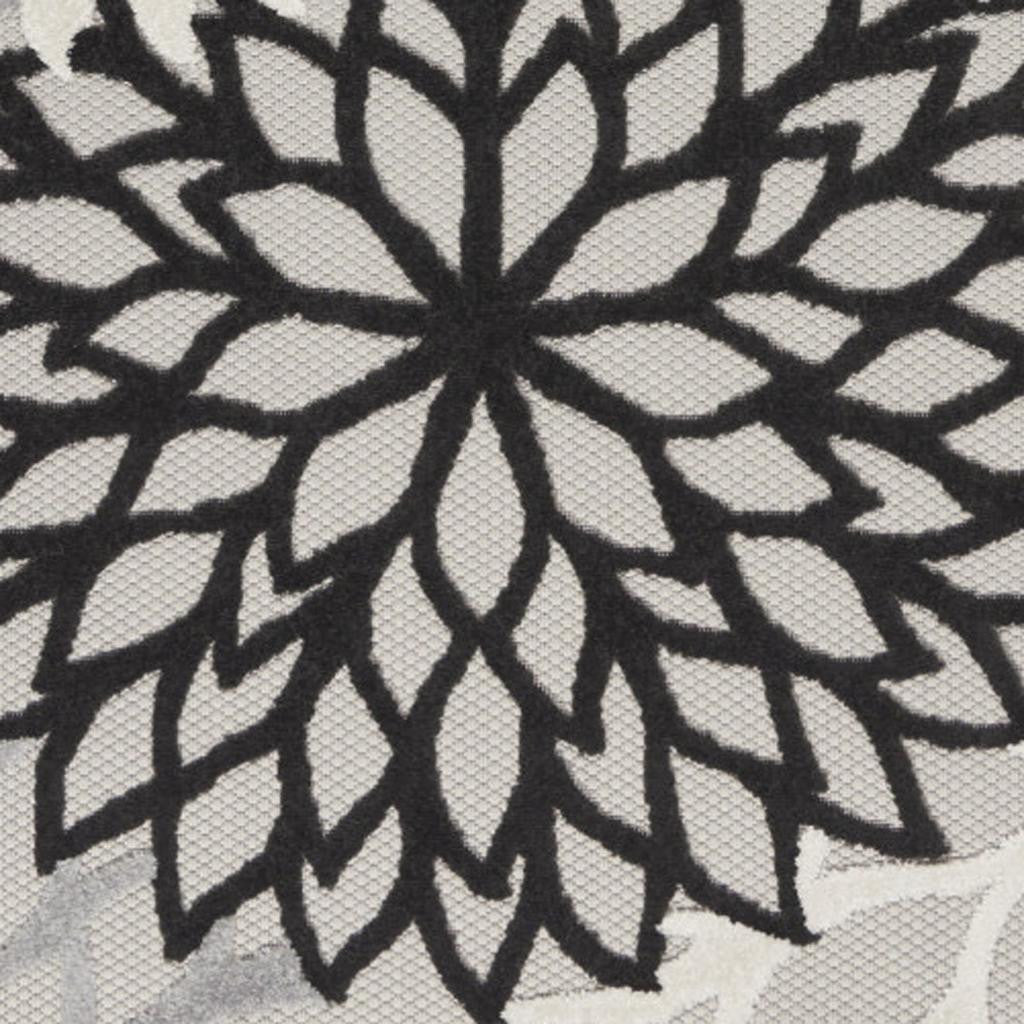 4' X 6' Black And White Indoor Outdoor Area Rug