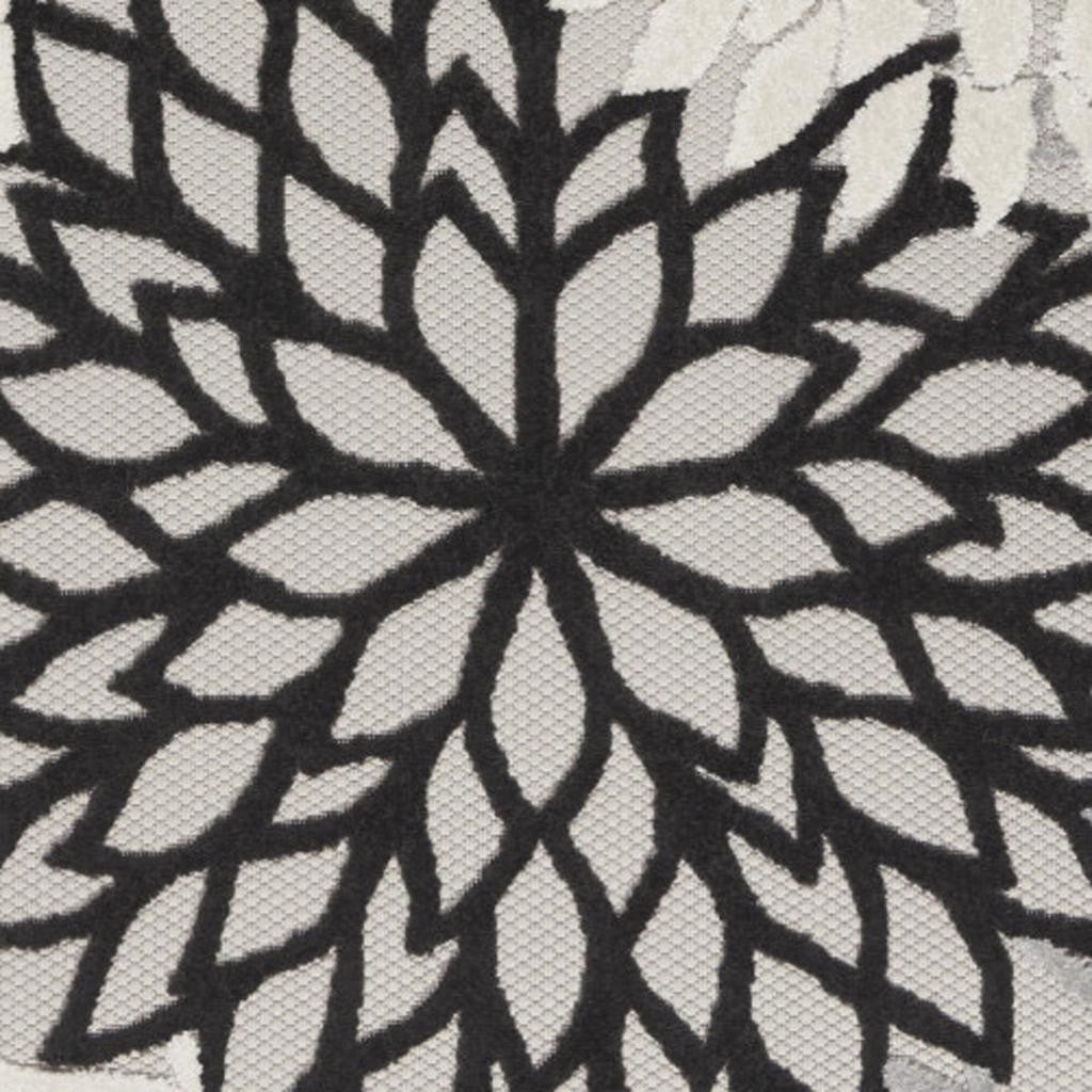 4' X 6' Black And White Indoor Outdoor Area Rug