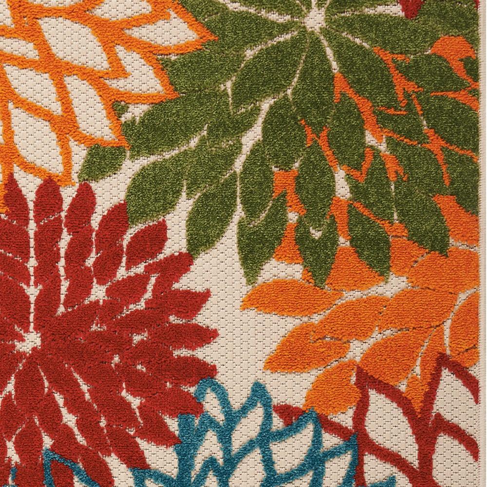 3' X 4' Green And Ivory Indoor Outdoor Area Rug
