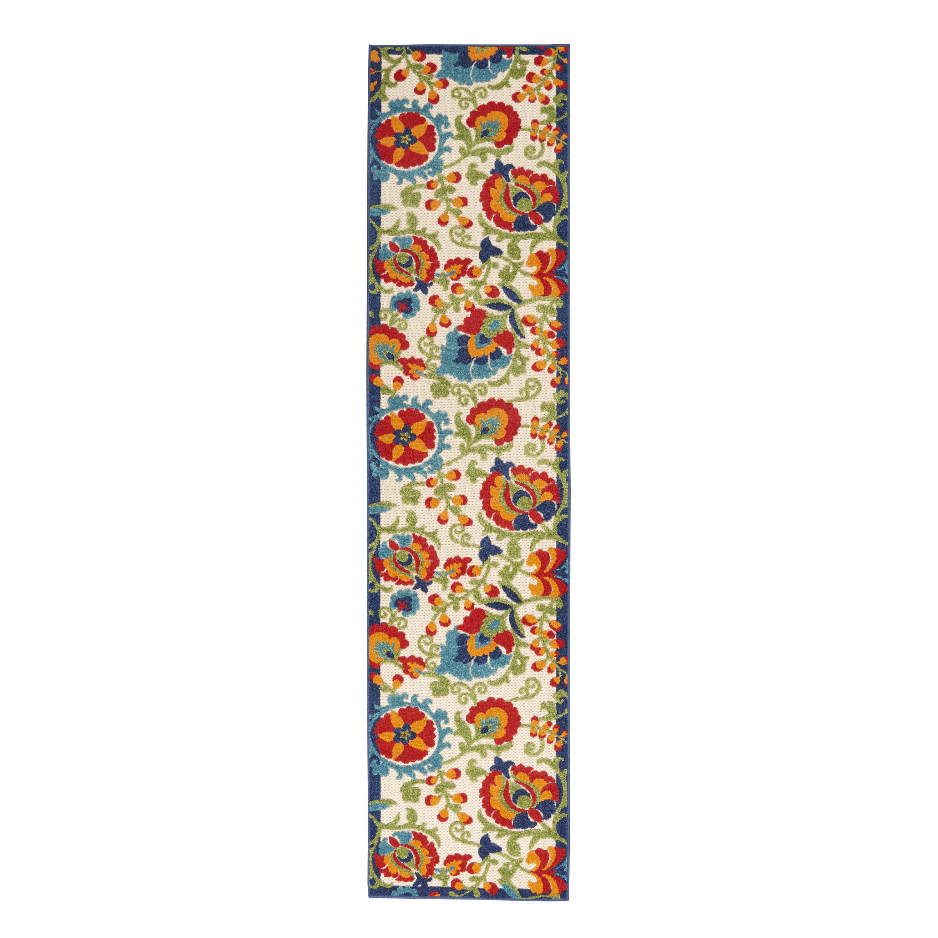10' Green And Ivory Indoor Outdoor Area Rug