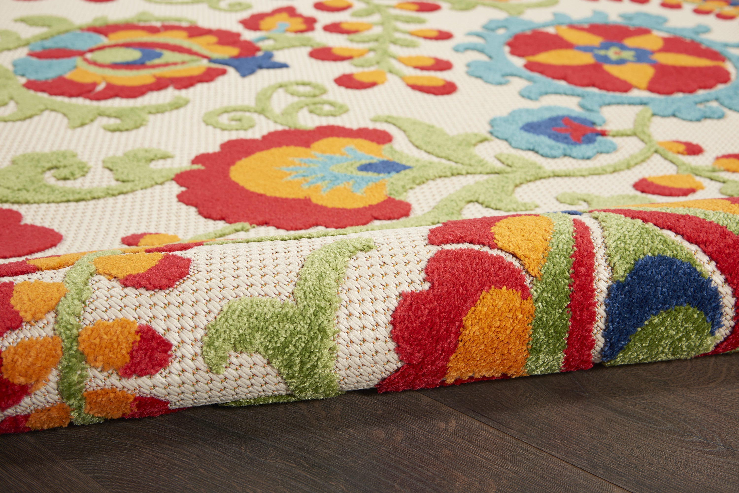 10' Green And Ivory Indoor Outdoor Area Rug