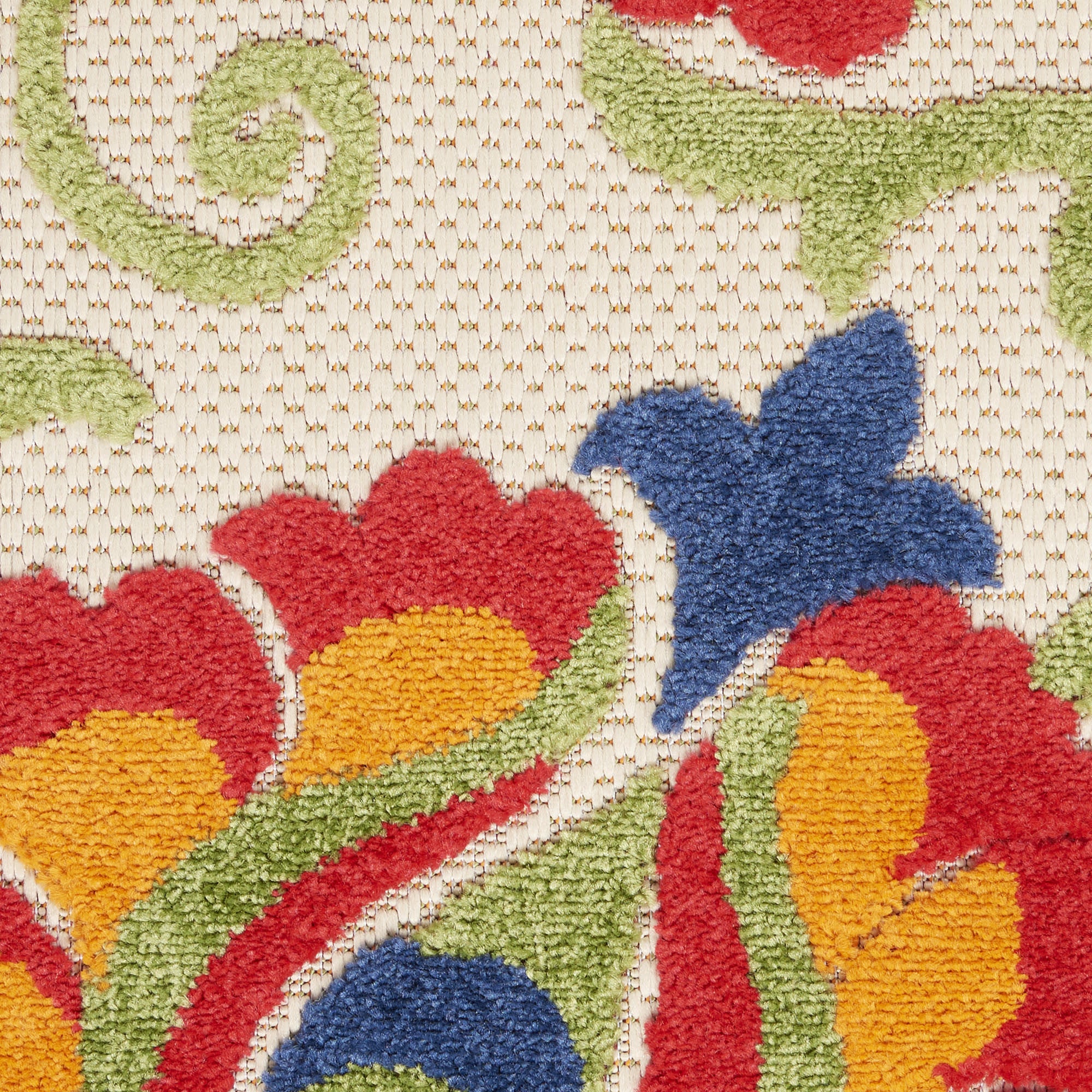 8' Green And Ivory Indoor Outdoor Area Rug