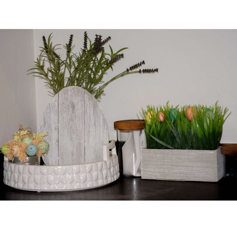 12" X 9" White Easter Solid Wood Hanging Dimensional Sculpture