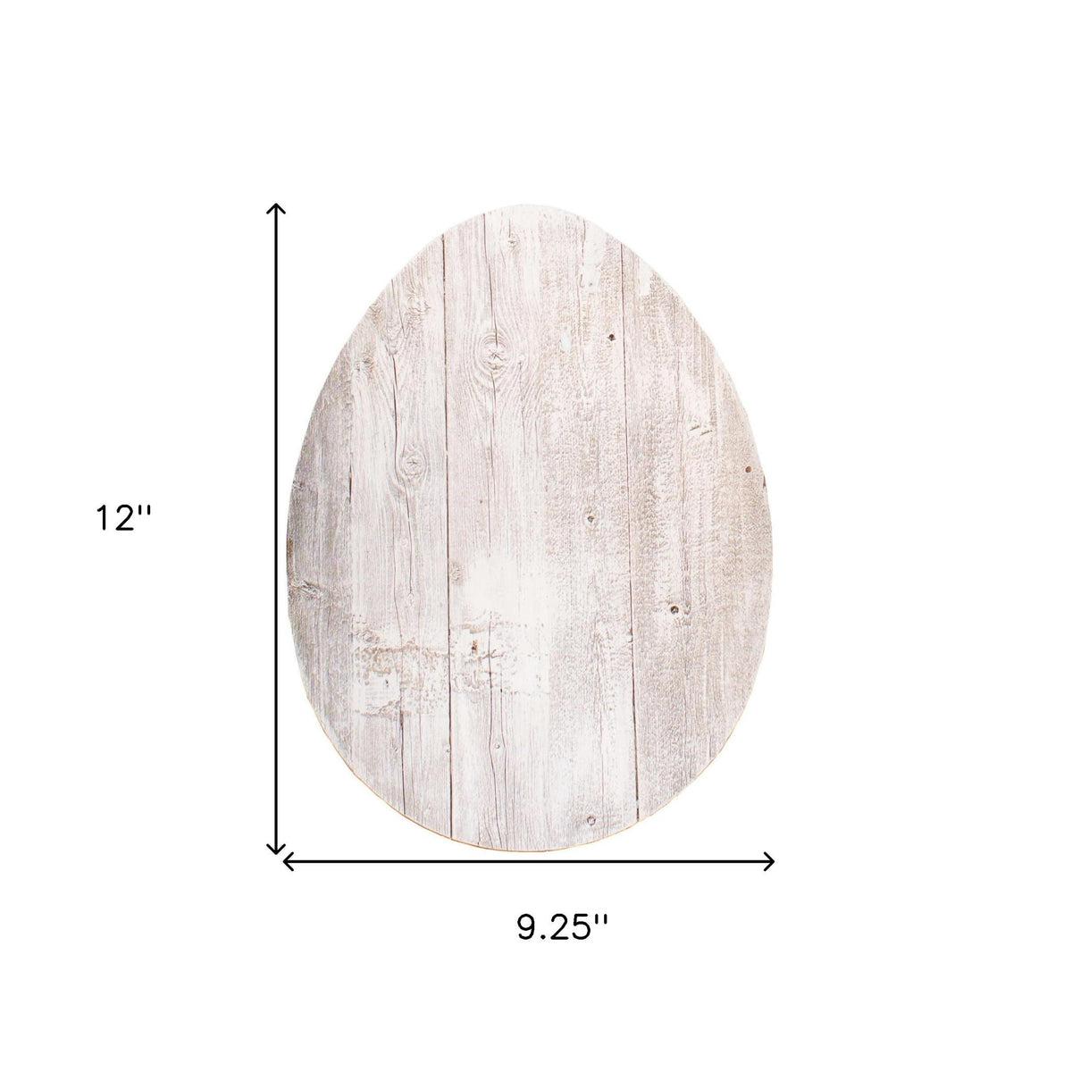 12" X 9" White Easter Solid Wood Hanging Dimensional Sculpture