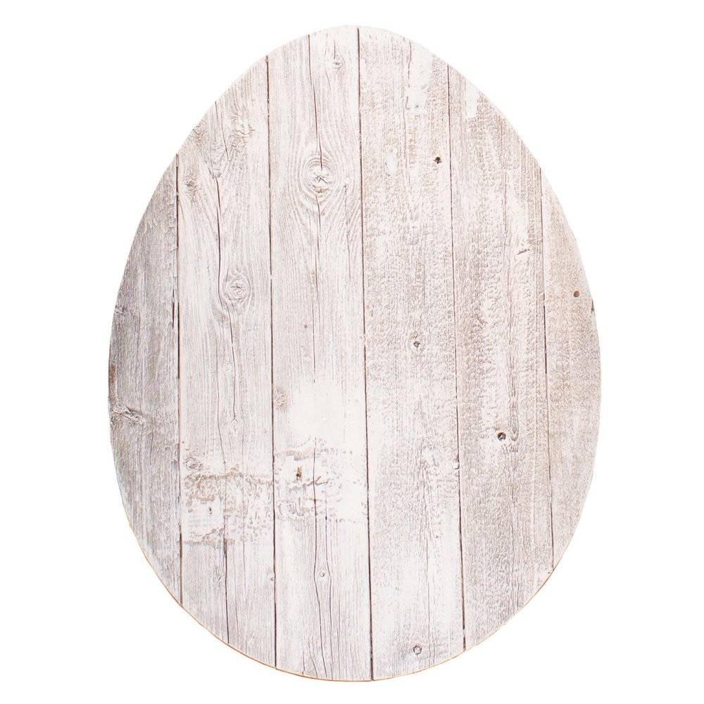 12" X 9" White Easter Solid Wood Hanging Dimensional Sculpture