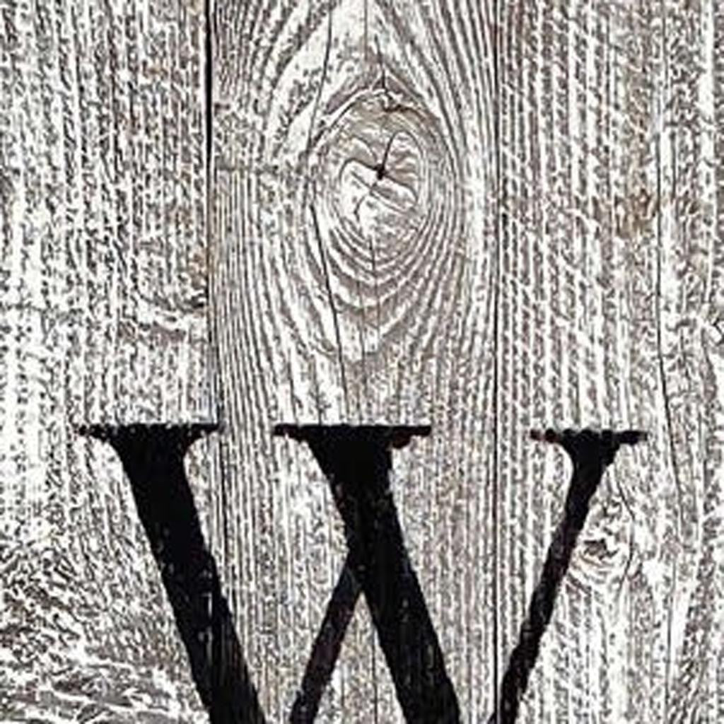 60" Whitewash And Black Solid Wood Welcome Porch Sign