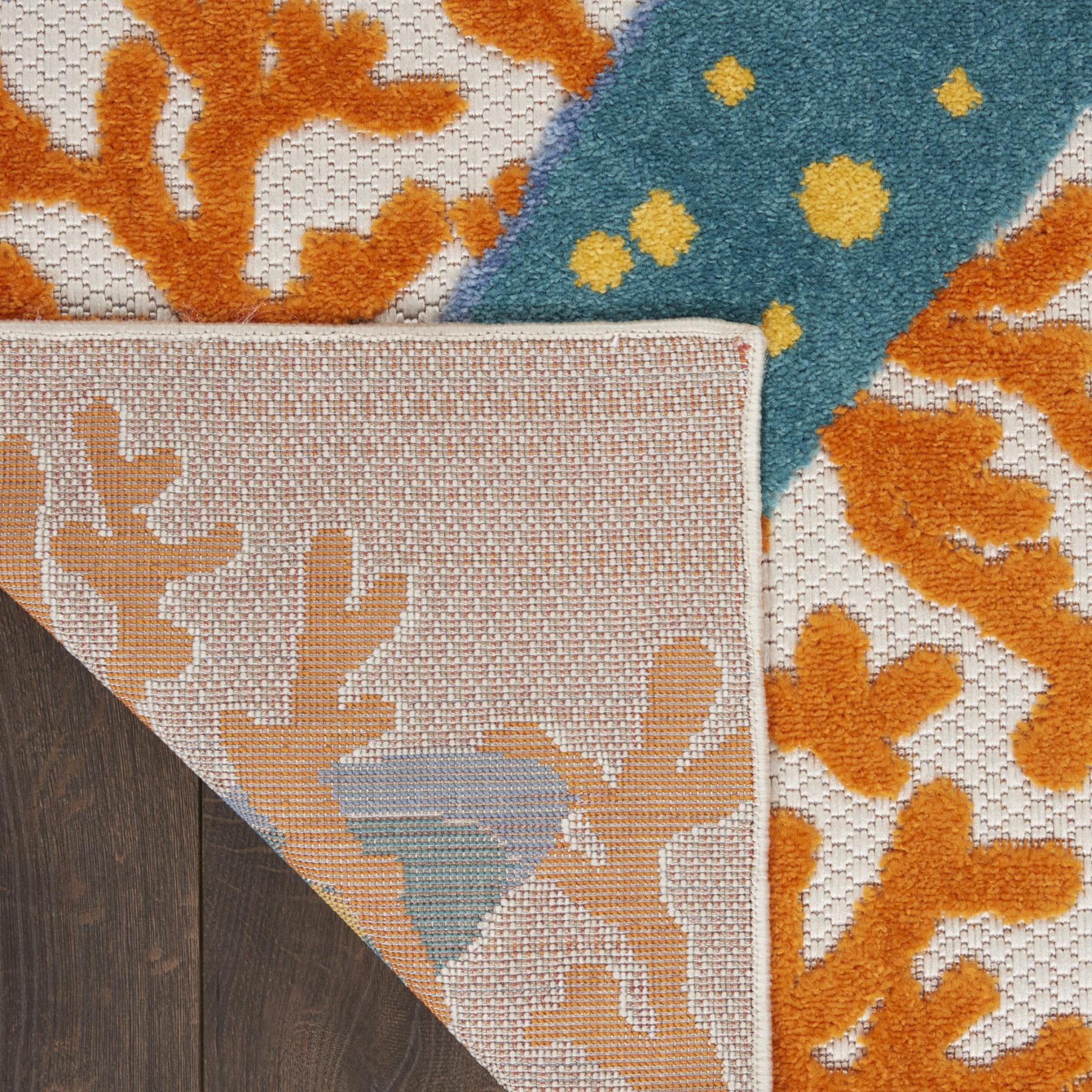 4' X 6' Yellow And Ivory Indoor Outdoor Area Rug