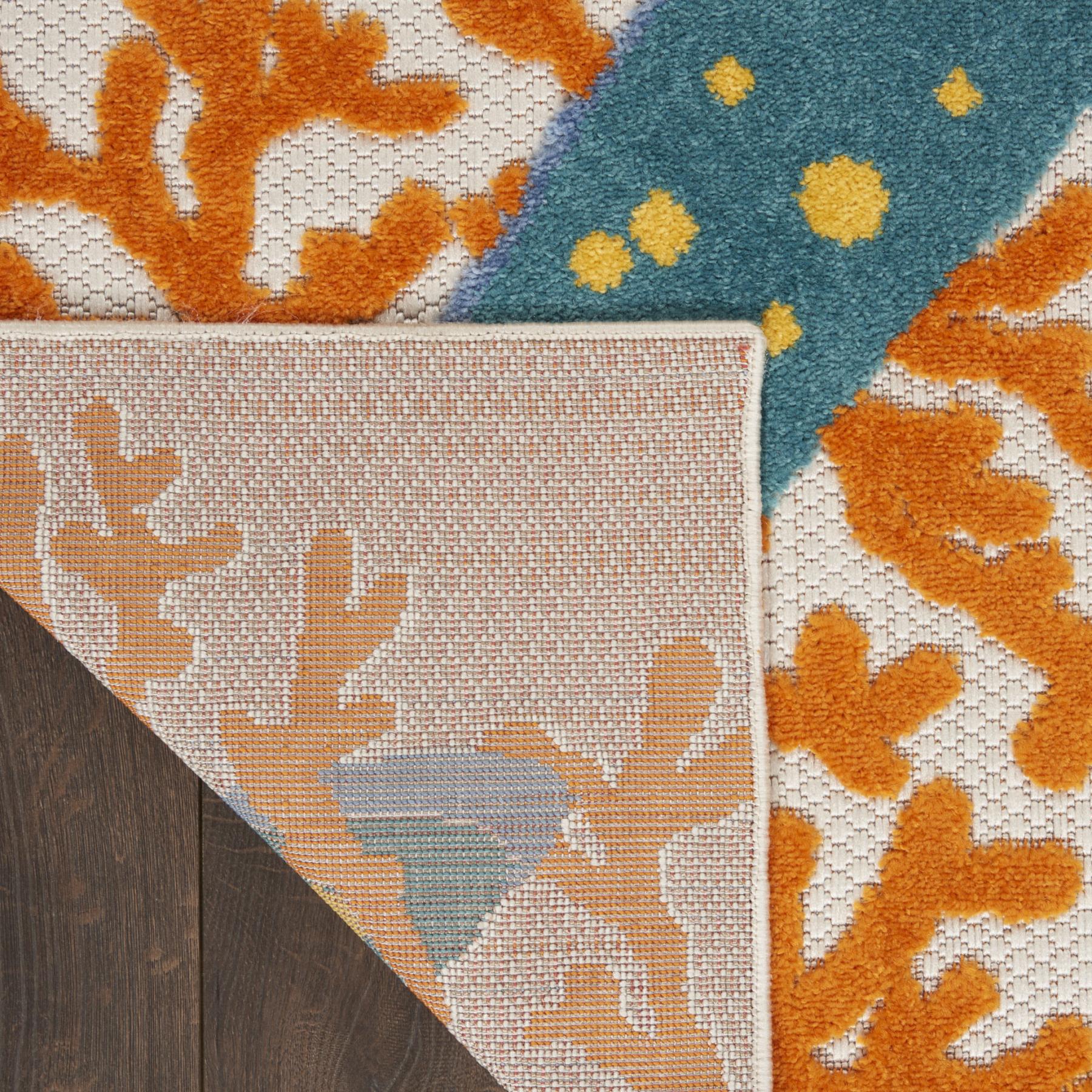 8' X 11' Yellow And Ivory Indoor Outdoor Area Rug