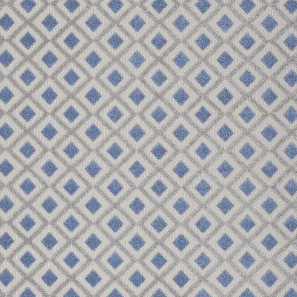 8' X 11' Blue And Gray Indoor Outdoor Area Rug