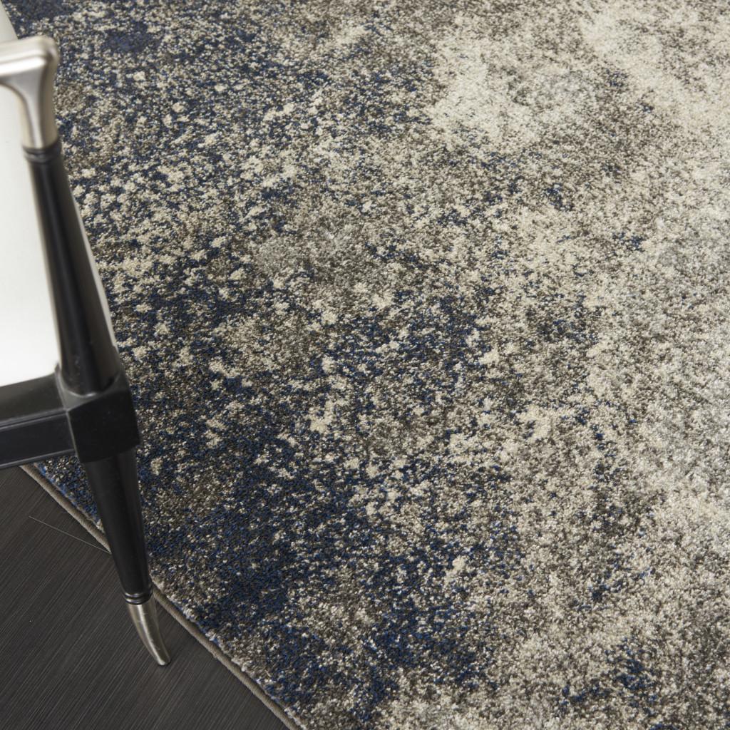 4' X 6' Gray And Ivory Abstract Area Rug