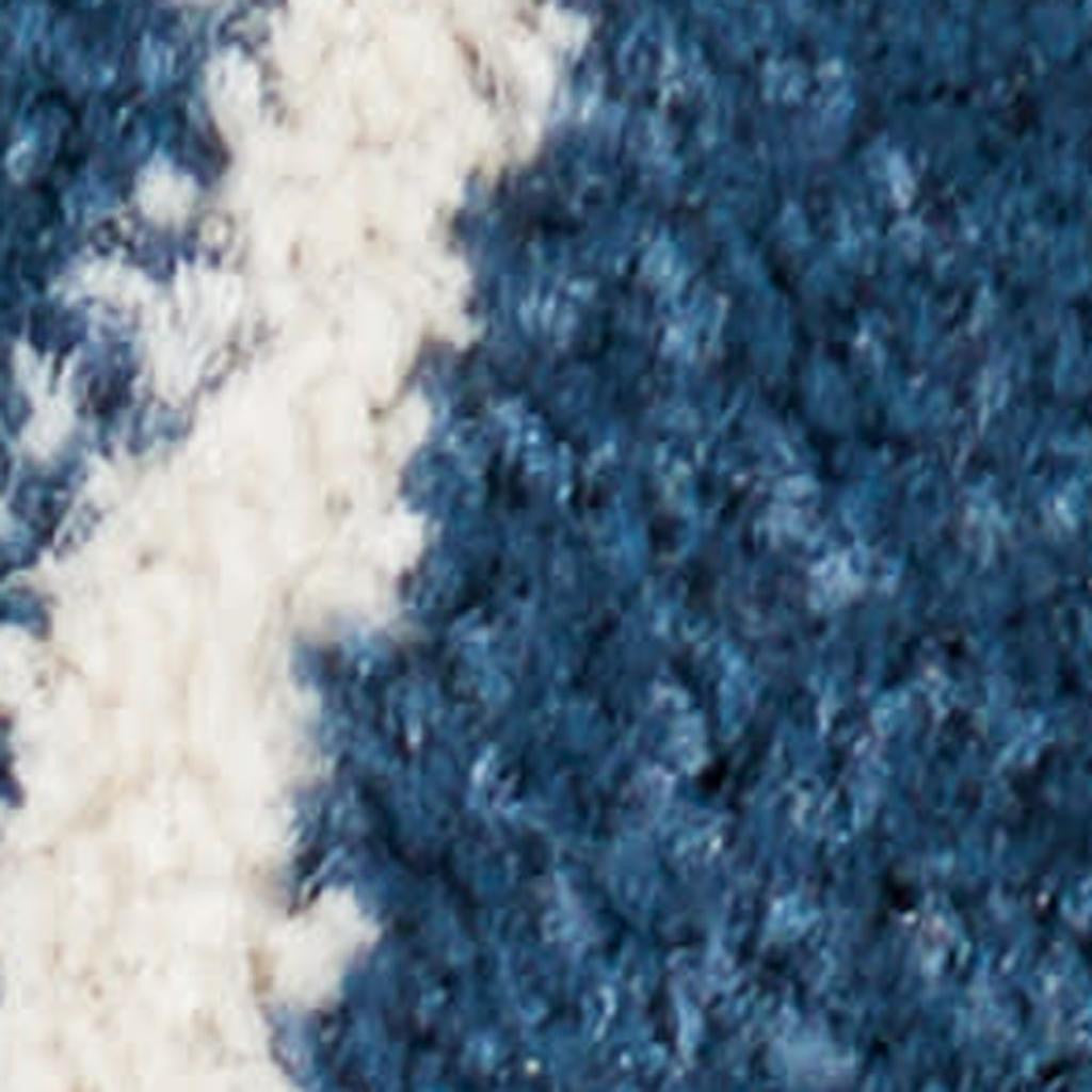 4' X 6' Blue And Gold Floral Area Rug