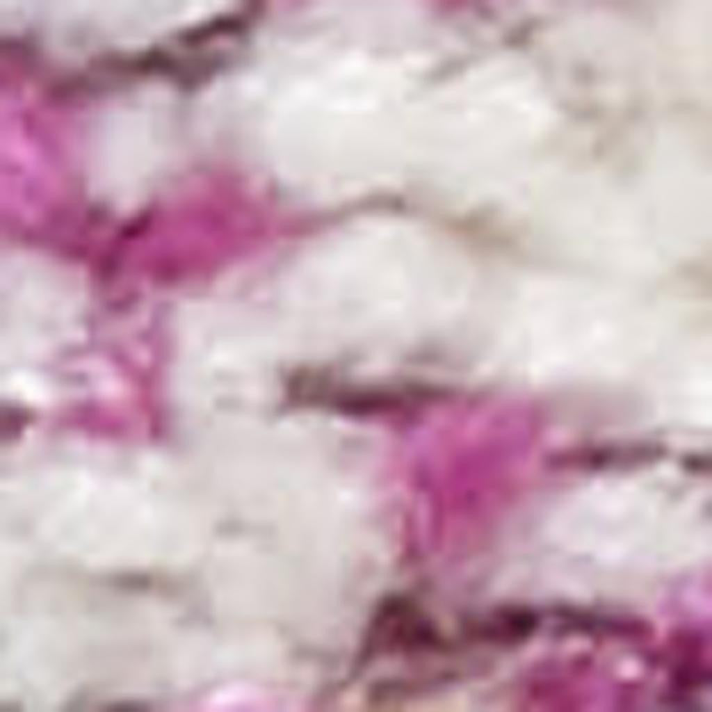 8' Light Gray And Pink Medallion Runner Rug