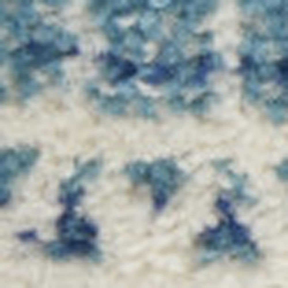 4' X 6' Navy Blue And Ivory Southwestern Area Rug