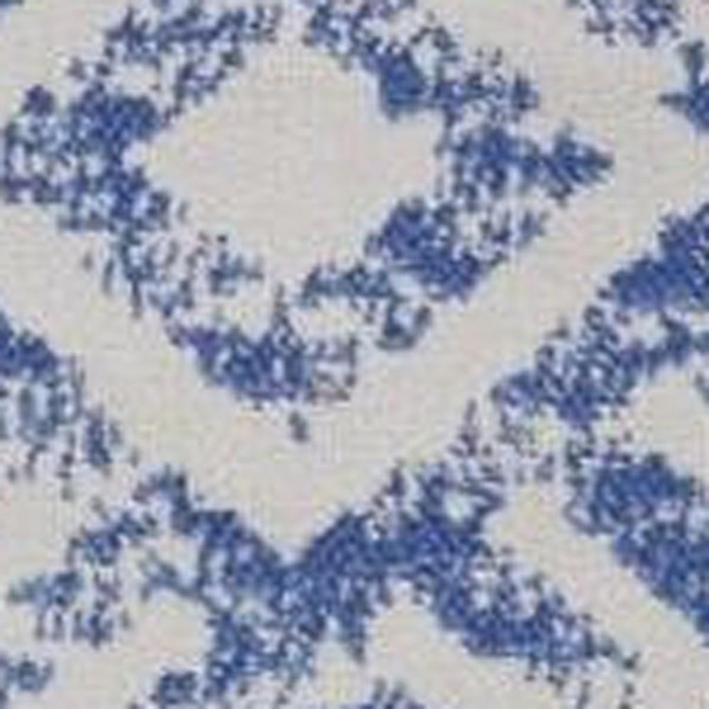 4' X 6' Blue And Gray Geometric Area Rug