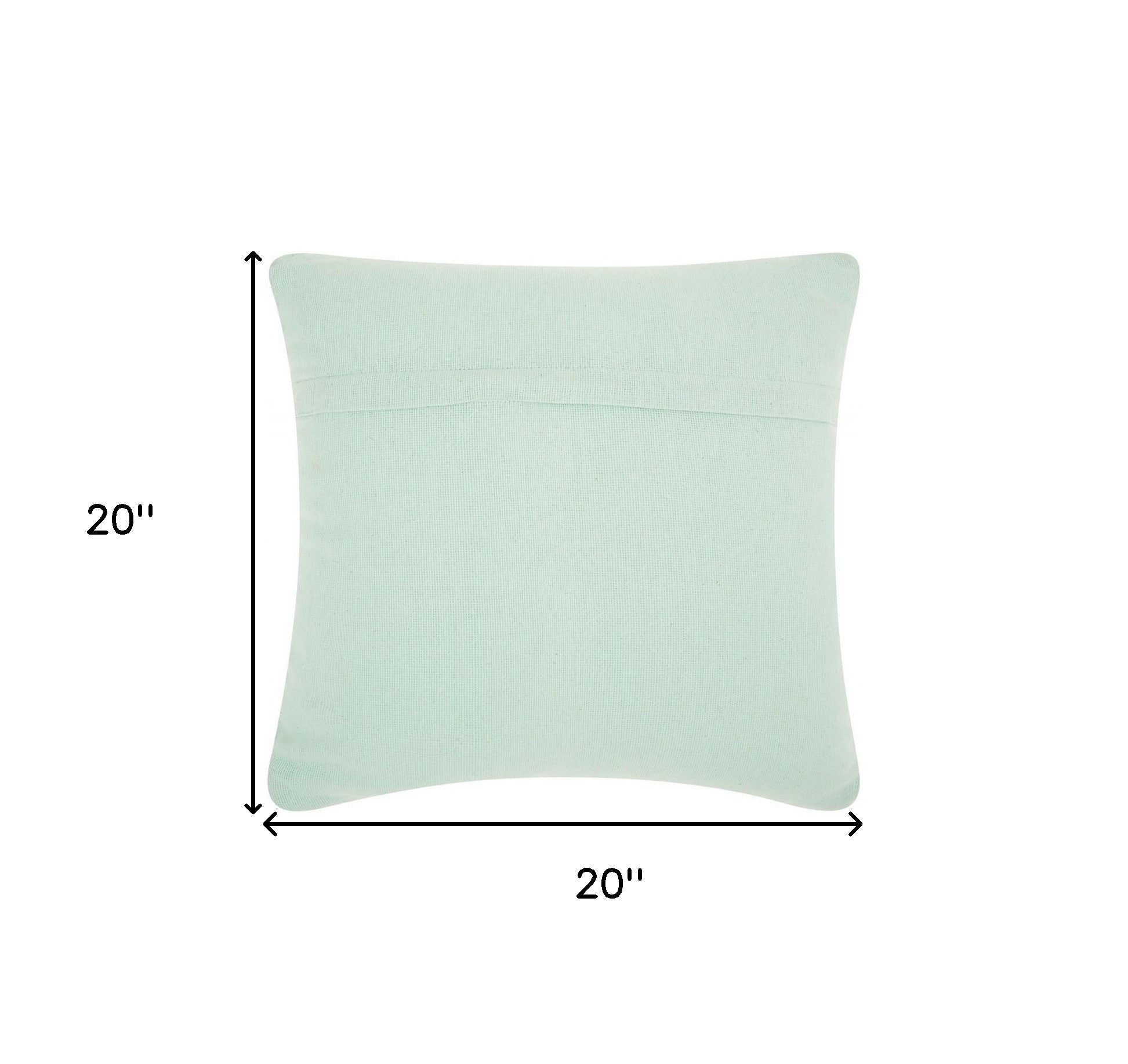 Boho Seafoam Green Textural Chevron Throw Pillow