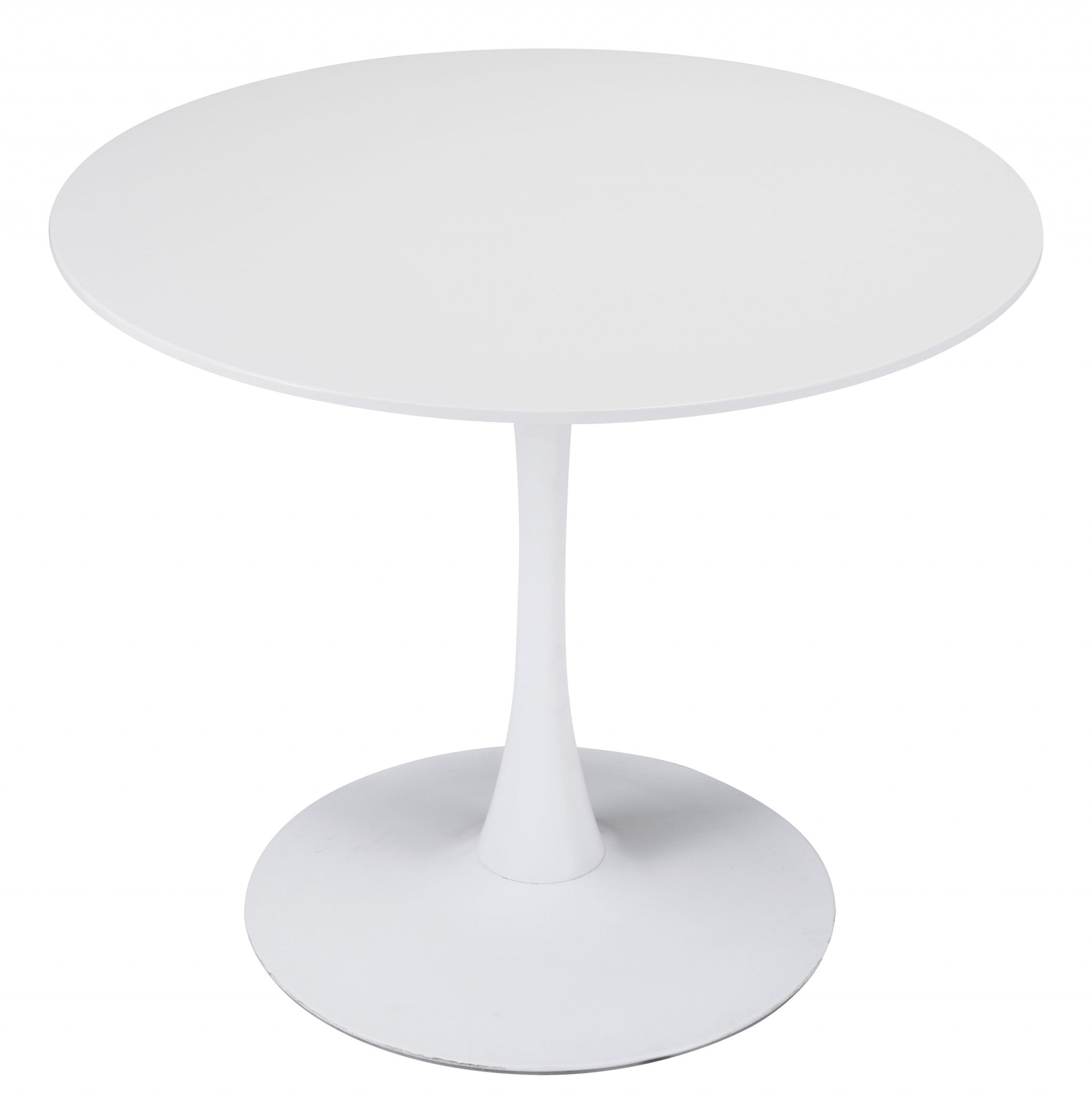 White Round Manufactured Wood Dining Set