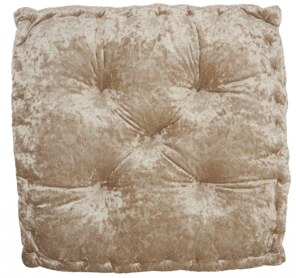24" X 24" Beige Polyester Solid Color Floor Cushion