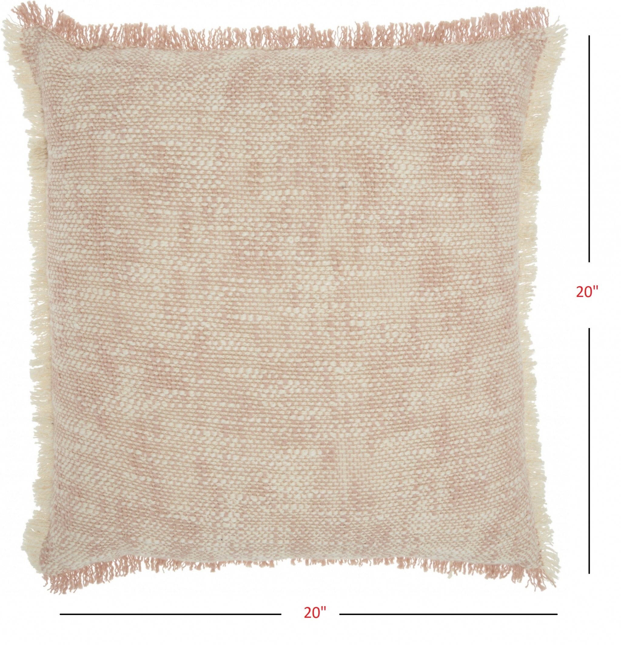 Blush And Ivory Abstract Pattern Throw Pillow