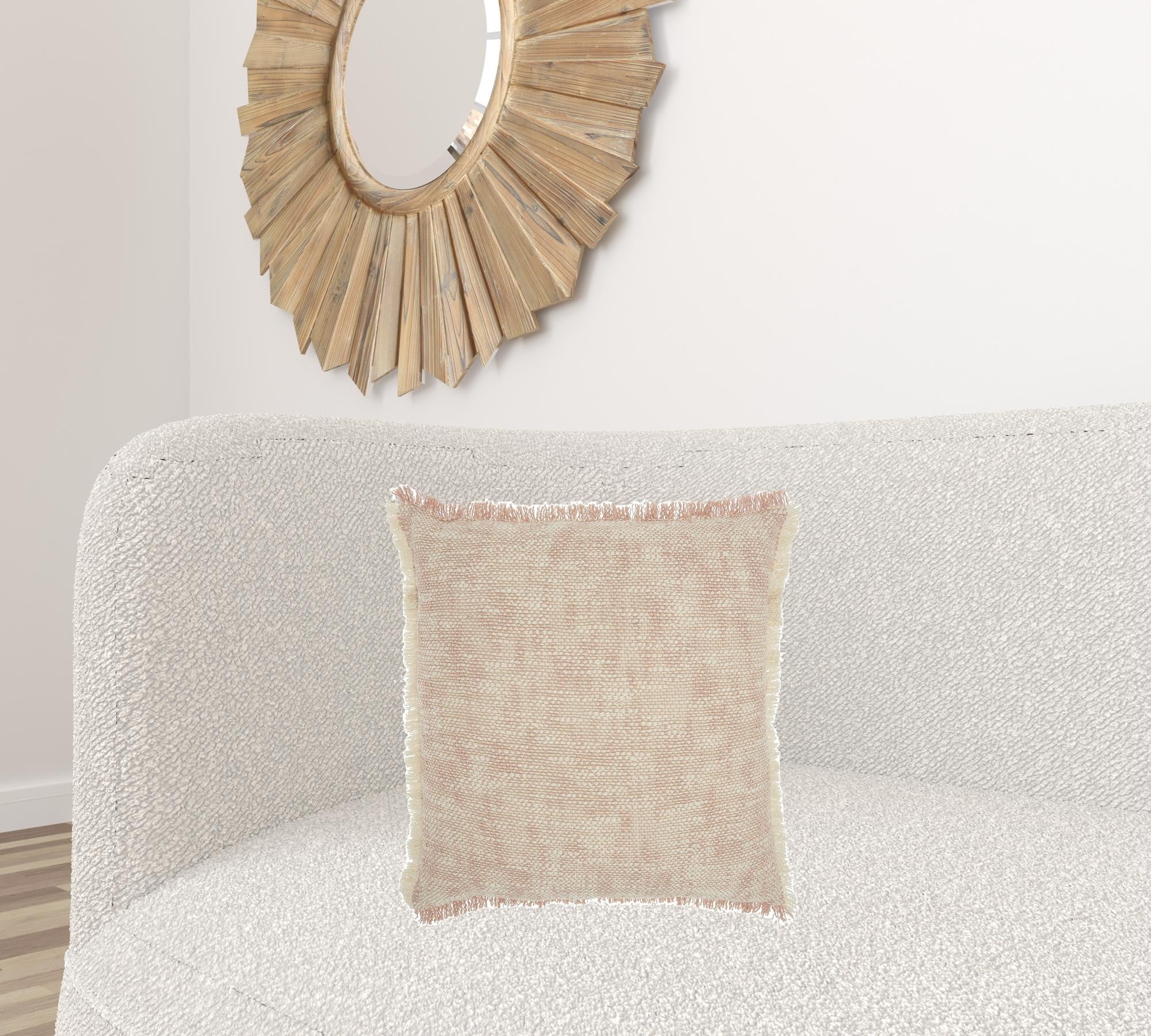 Blush And Ivory Abstract Pattern Throw Pillow