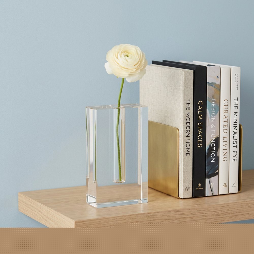 6" Clear Square Crystal Glass Table Vase