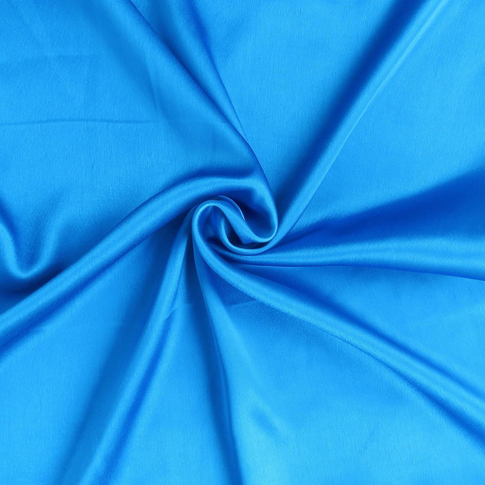 Blue Satin And Satin King Pillowcase