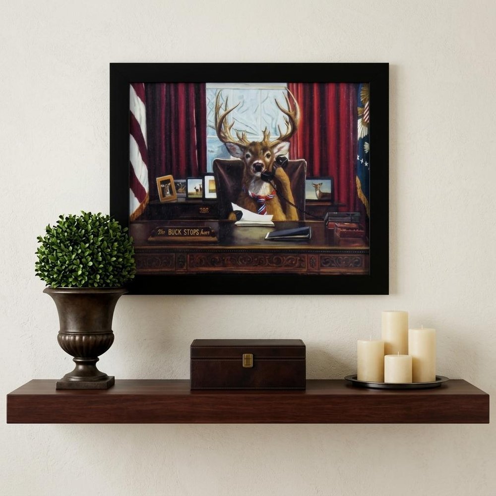 The Buck Stops Here Framed Art