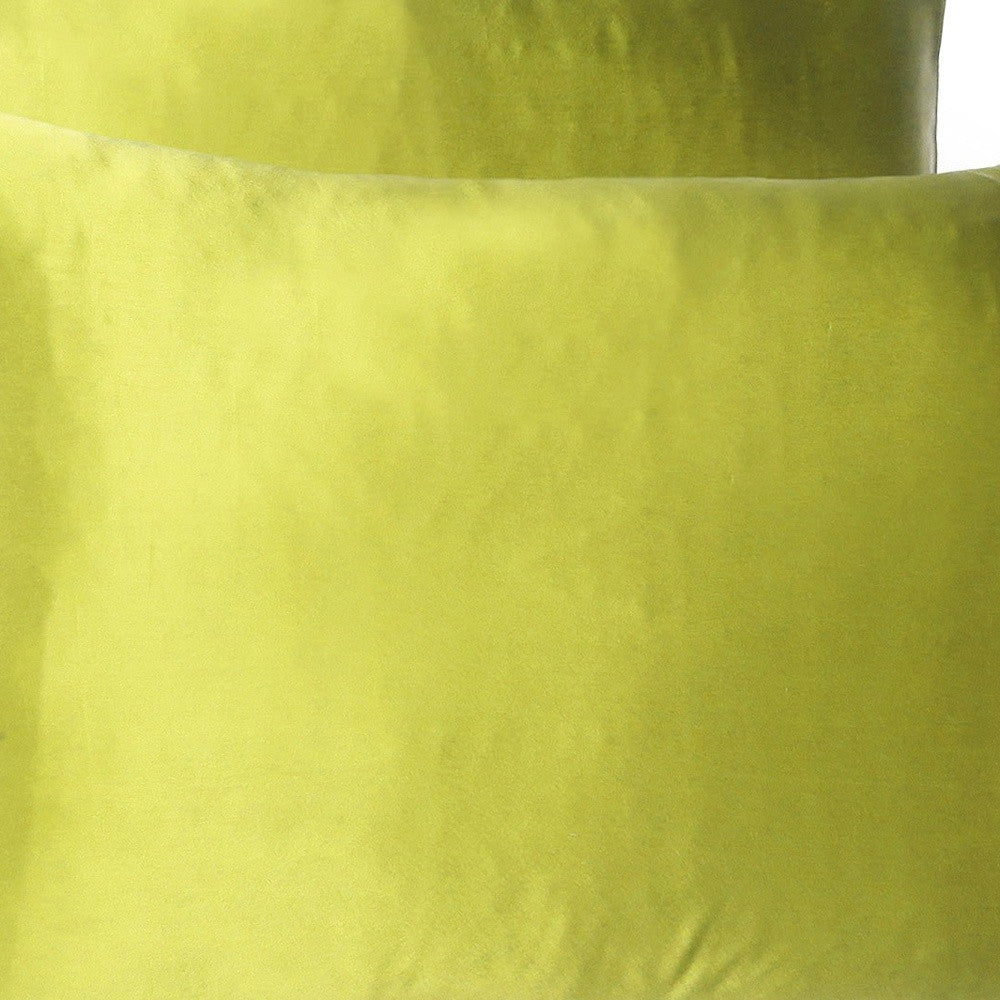 Lemongrass Dreamy Set Of 2 Silky Satin Standard Pillowcases