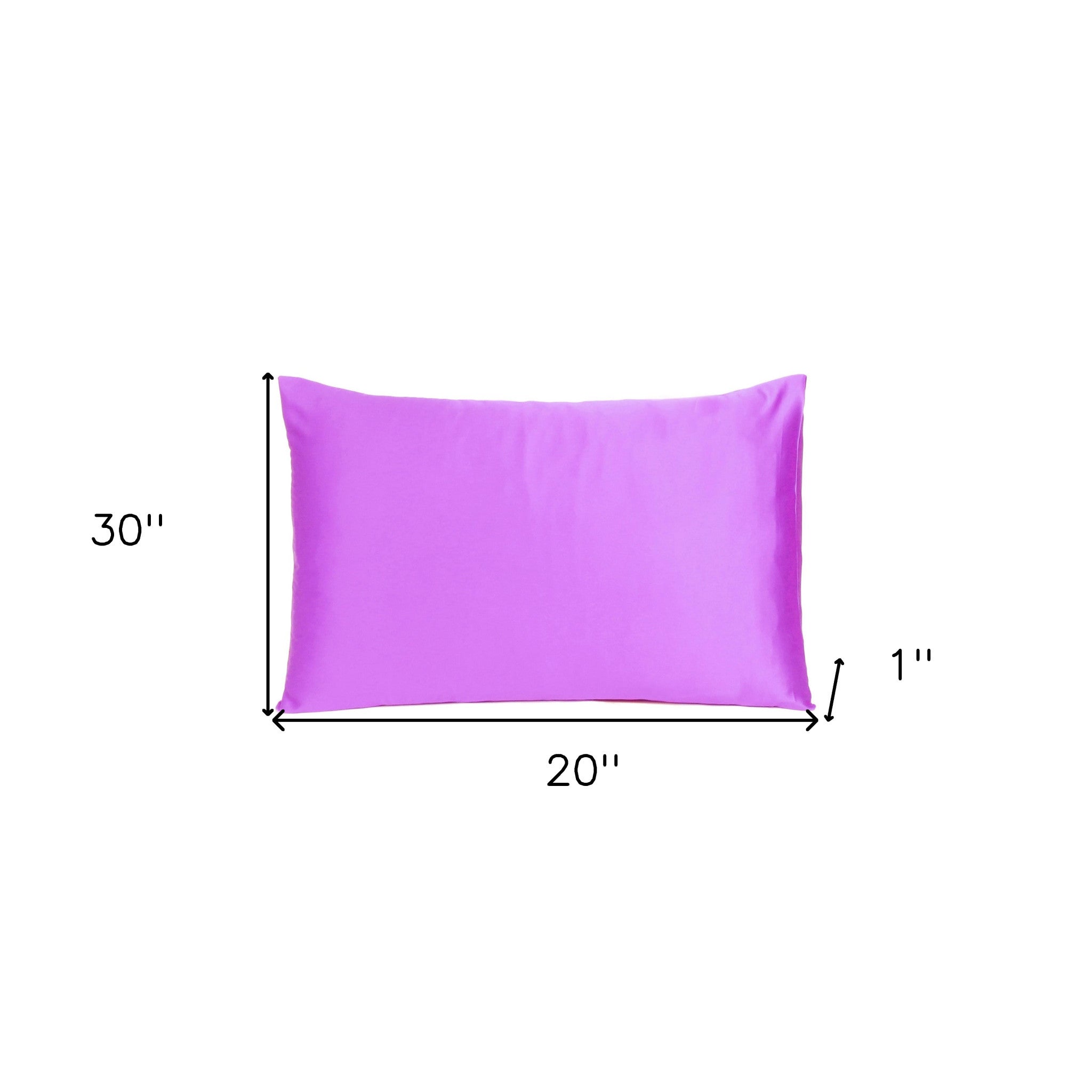 Violet Dreamy Set Of 2 Silky Satin Queen Pillowcases
