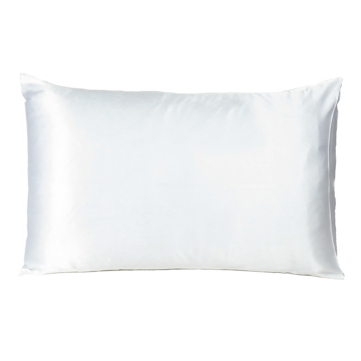 White Dreamy Set Of 2 Silky Satin Queen Pillowcases