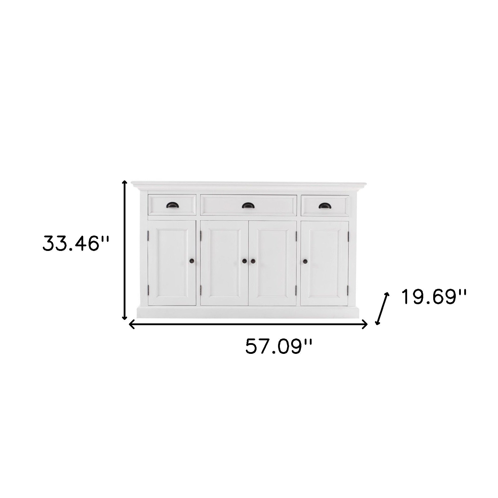 Large Modern Farmhouse White Cabinet