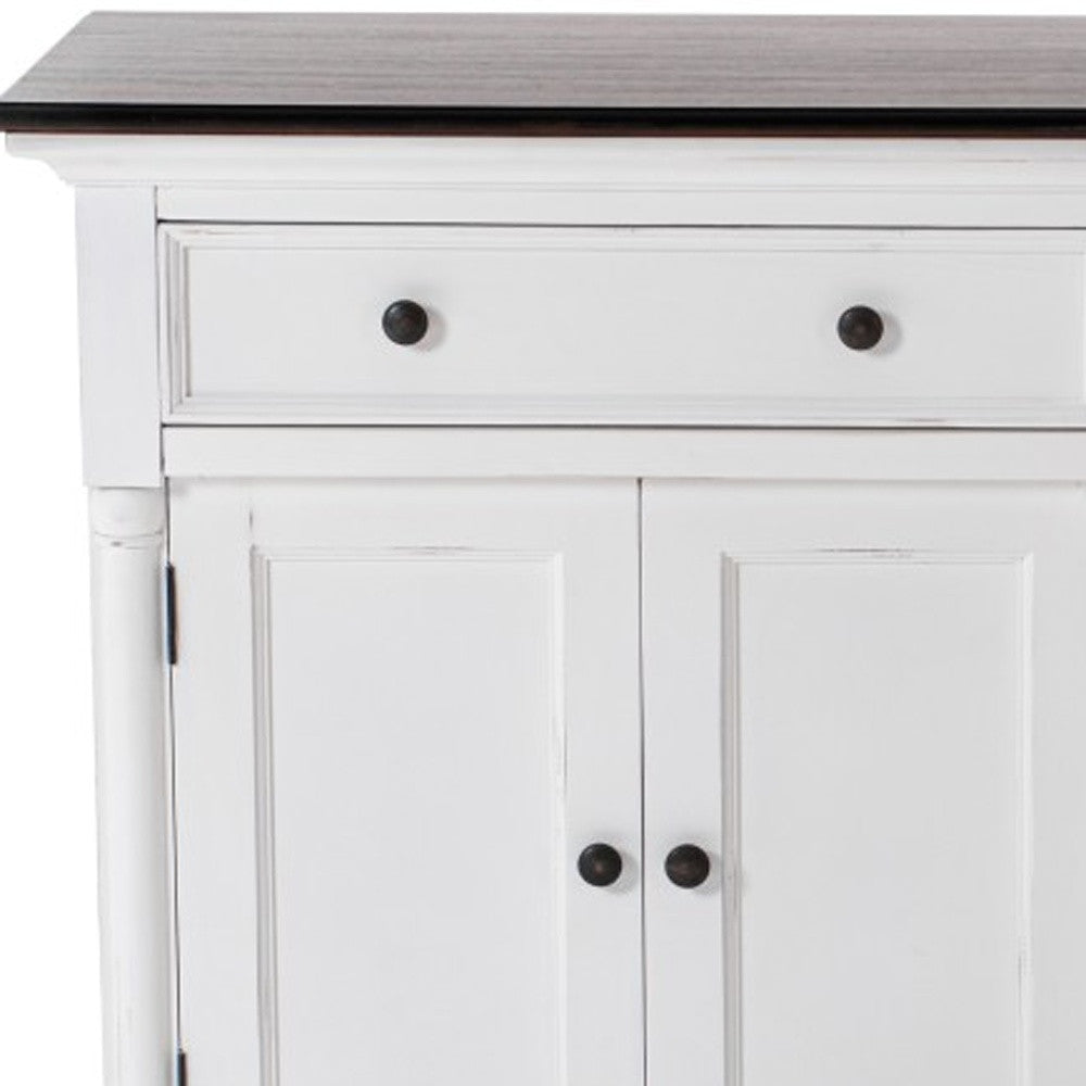 Modern Farm Brown And White Two Door Buffet Server