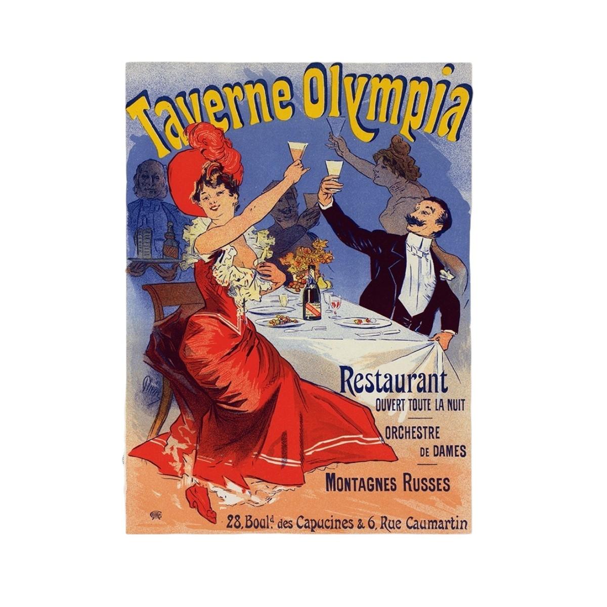 Taverne Olympia French Restaurant Unframed Print Wall Art